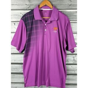Adidas Kiawah Ocean Course Polo Shirt Mens L Purple Short Sleeve Golf